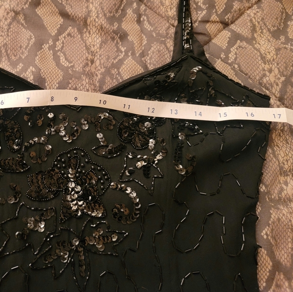 Sequin Beaded Little Black Dress Size 5 - Picture 9 of 11